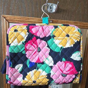 Modella Makeup Organizer Travel Toiletry Bag Blue Green Floral